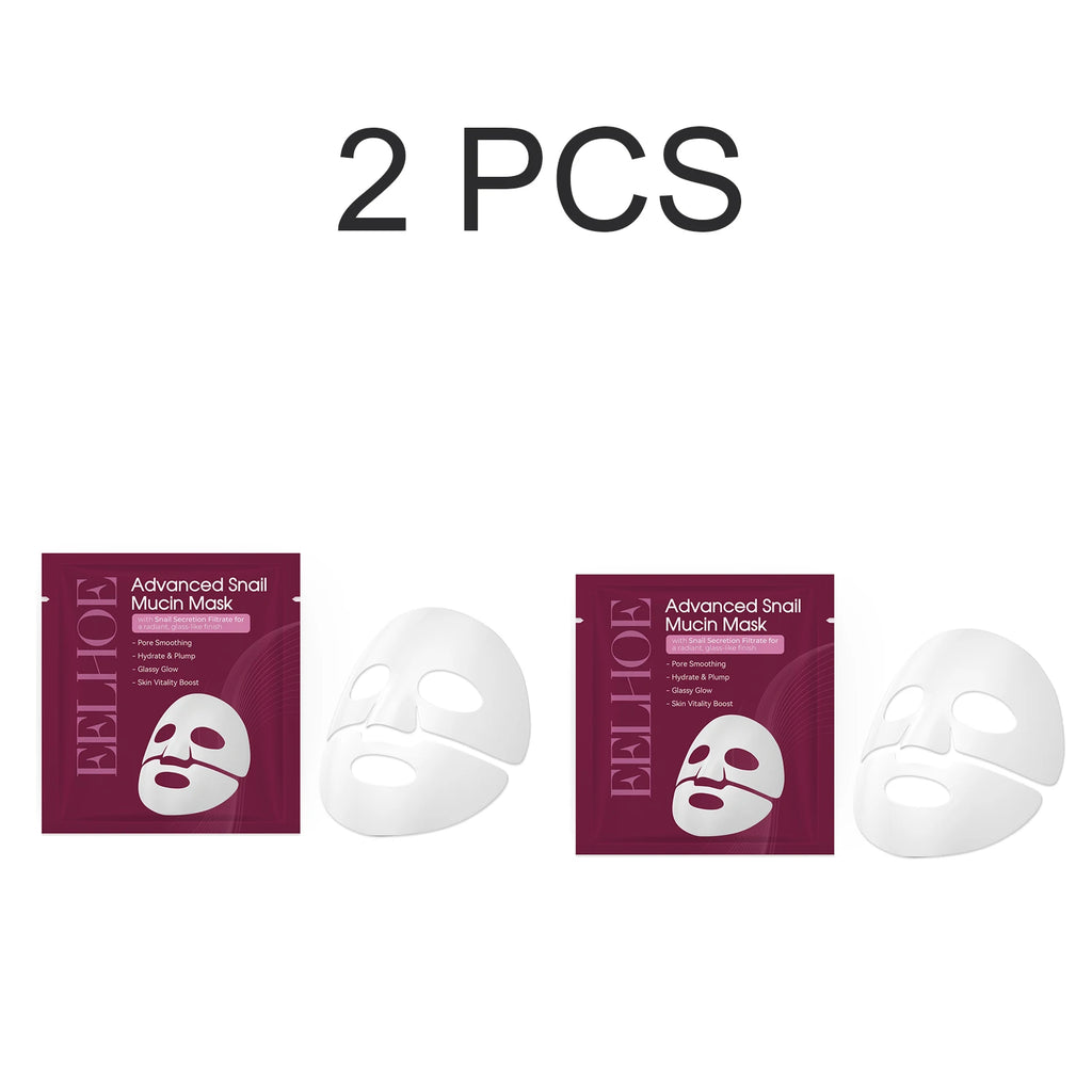 Snail Mucin Face Mask Hydrating Plump Glow Pore Smoothing Sheet Mask Snail Secretion Filtrate Glass Skin Brightens Complexion
