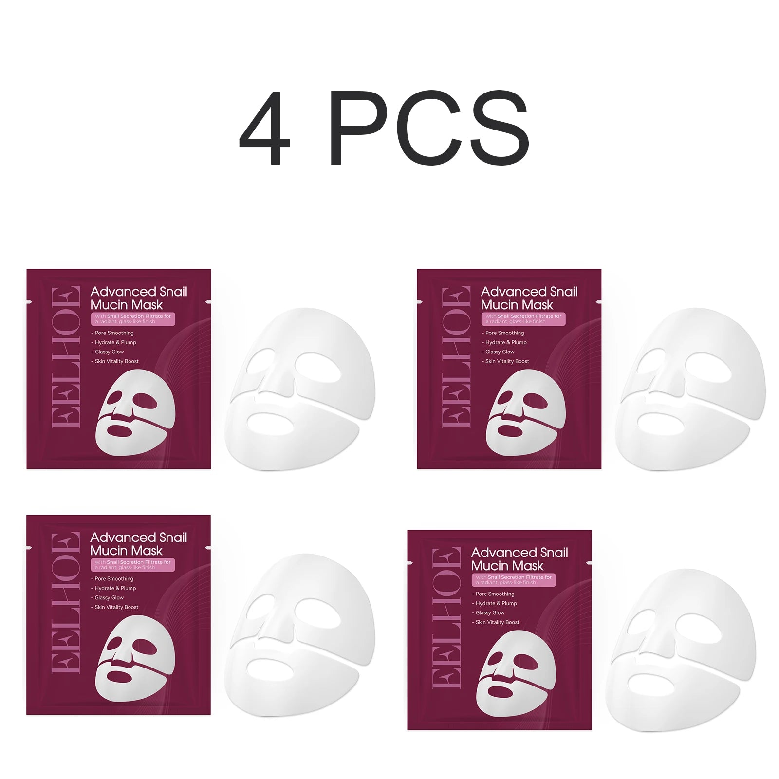 Snail Mucin Face Mask Hydrating Plump Glow Pore Smoothing Sheet Mask Snail Secretion Filtrate Glass Skin Brightens Complexion