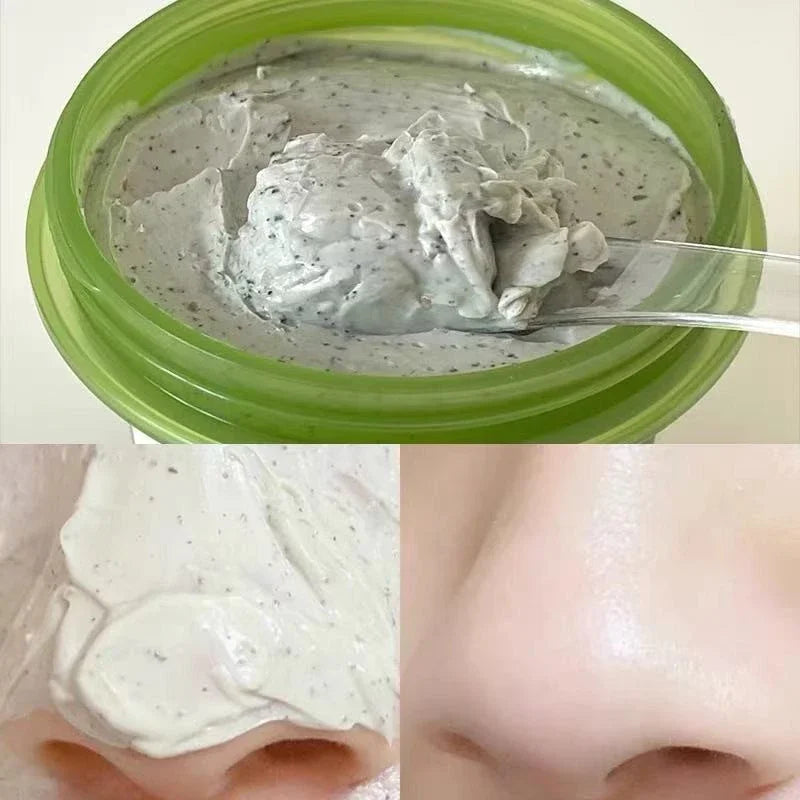 Korean Mung Bean Pore Serum,Deep Pore Cleansing Foam,Makeup Remover Oil and Facail Pore Care Clay Mask Firming Skincare Products